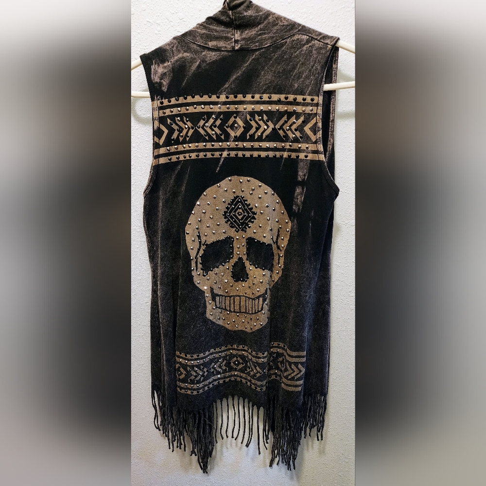 Fringe Sugar Skull Vest